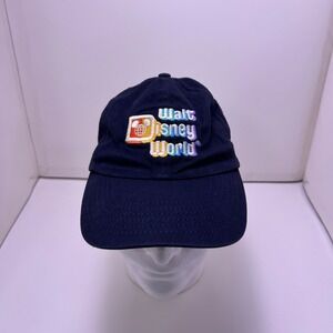 Disney Walt Disney World Navy Blue Cotton Adjustable Dad Hat Baseball Cap 2172